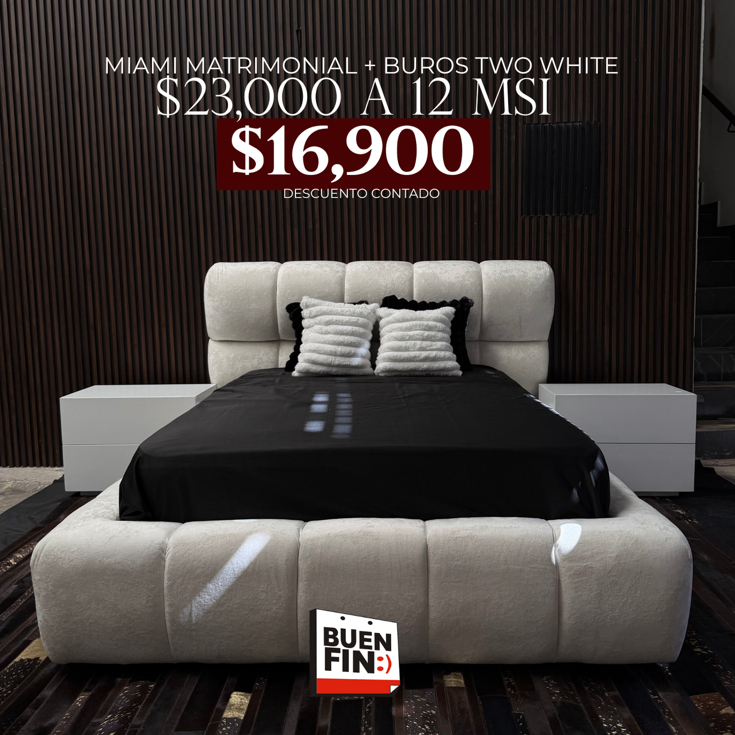 Recamara Miami + Buros Two white