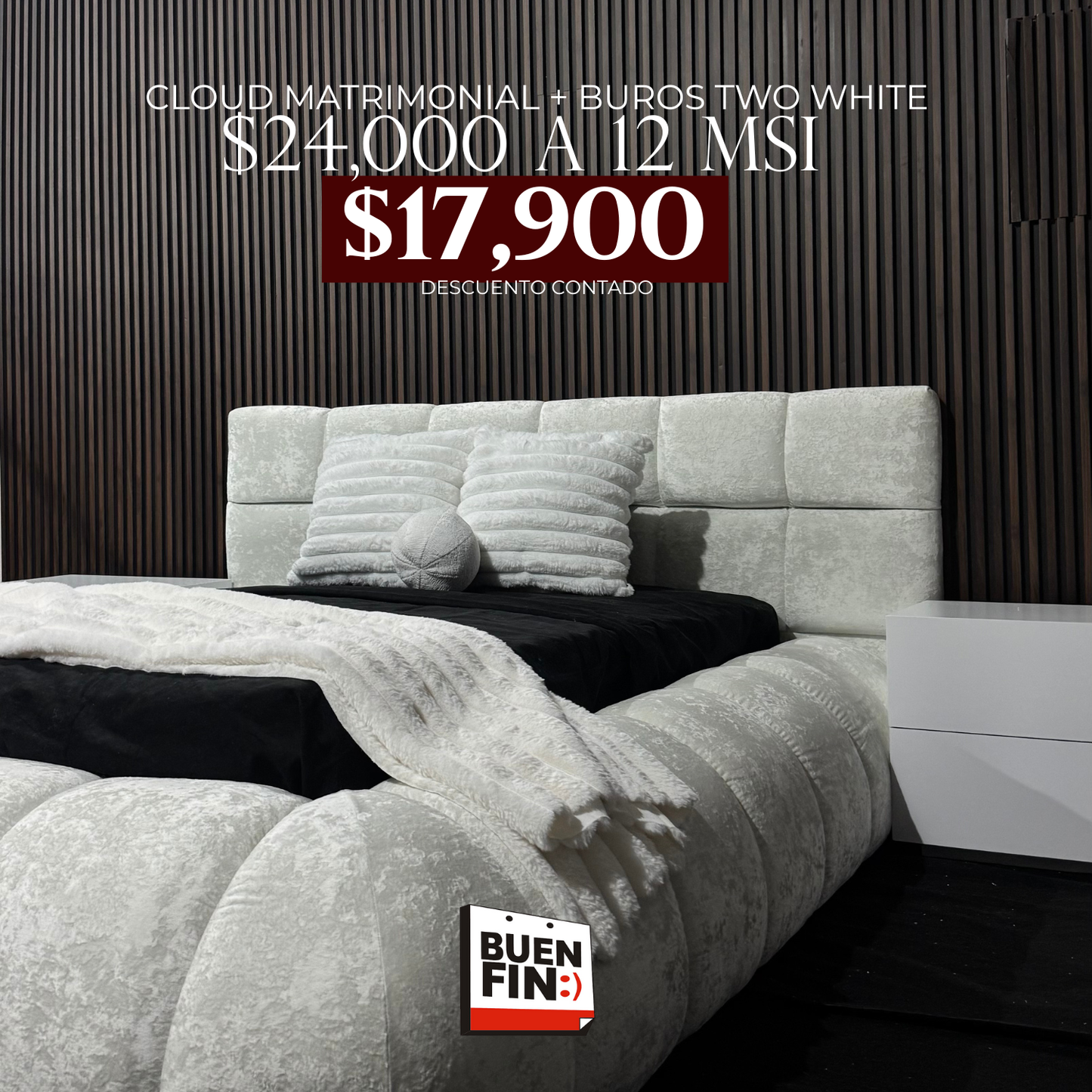 Recamara Cloud + Buros Two white